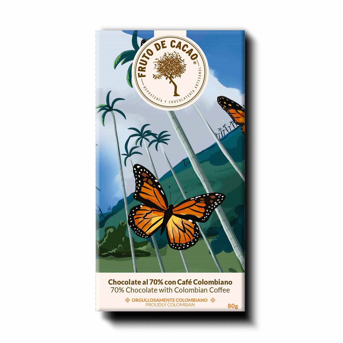 Fruto de Cacao Chocolate al 70% con Café