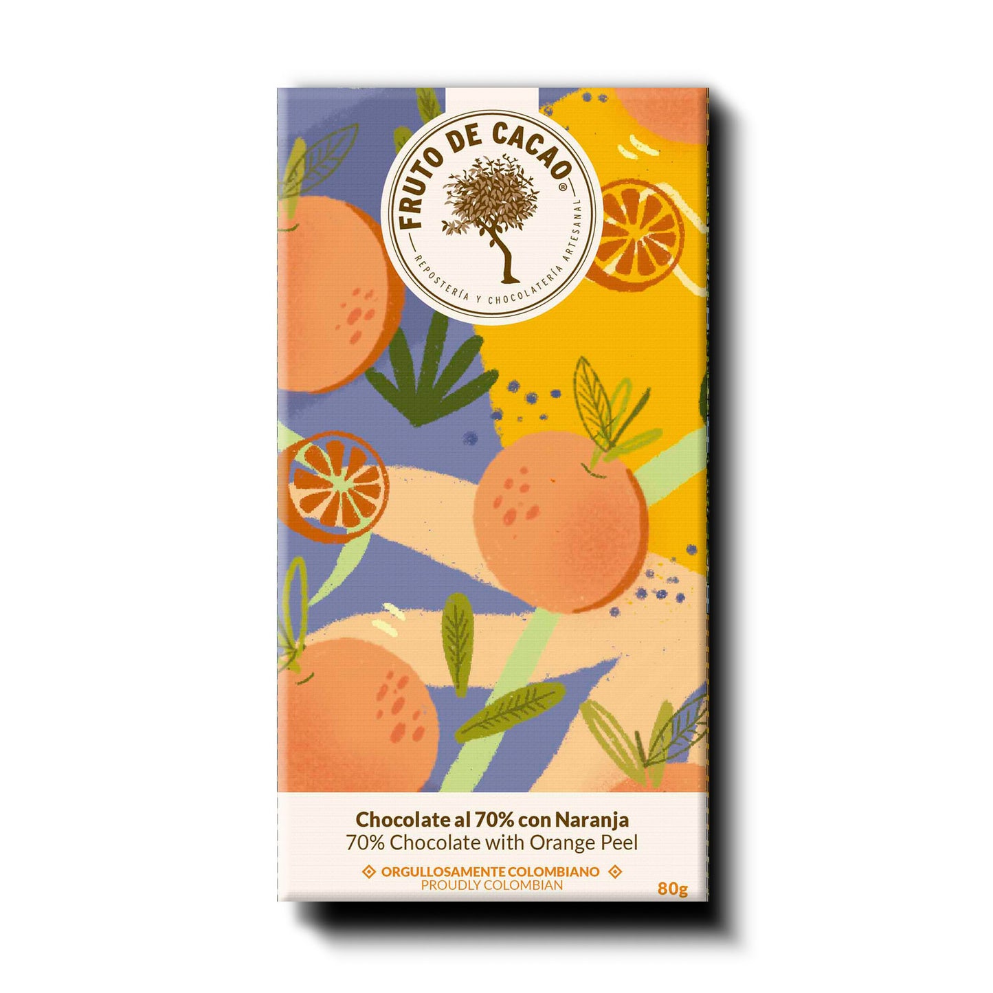 Fruto de Cacao Chocolate al 70% con Naranja