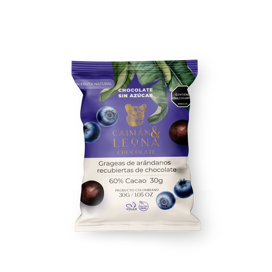 Caimán y Leona Grageas de Arandanos con Chocolate al 60%