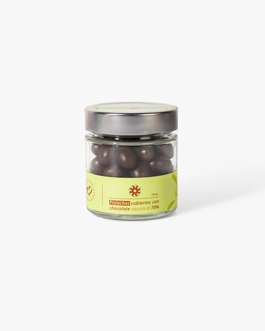 Daqao Grageas de Pistacho con Chocolate Oscuro al 70%