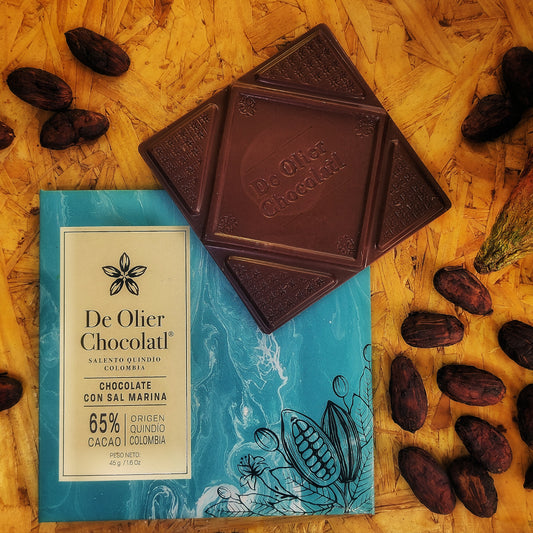 De Olier Chocolatl Chocolate al 65% con Sal Marina