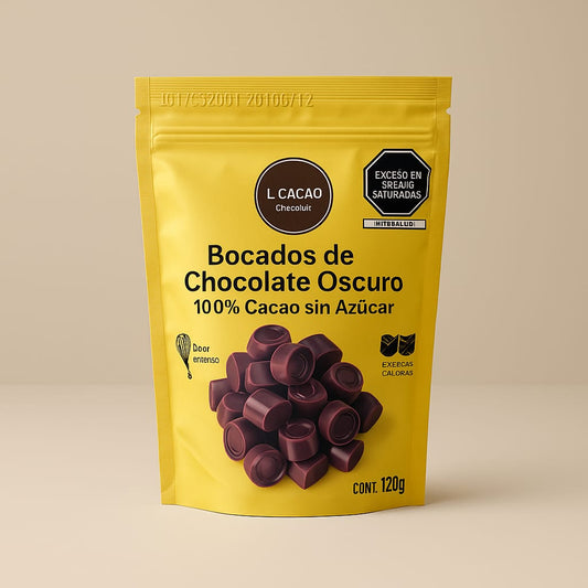 L Cacao Bocados de Chocolate Oscuto al 100%