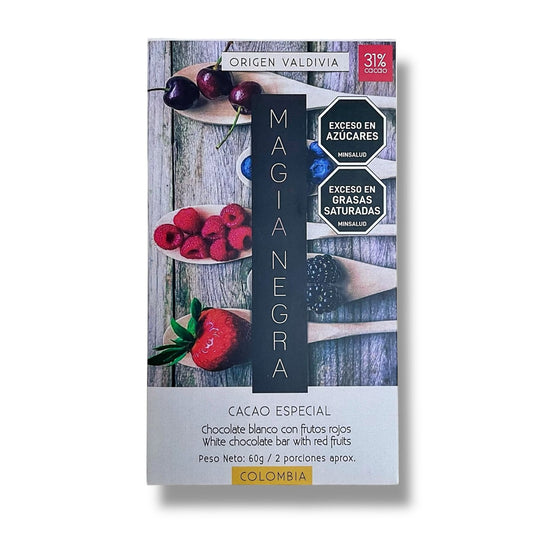 Magia Negra Chocolate Blanco al 31% con Frutos Rojos