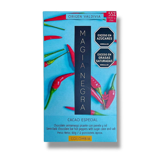 Magia Negra Chocolate Semiamargo al 55% con Picante