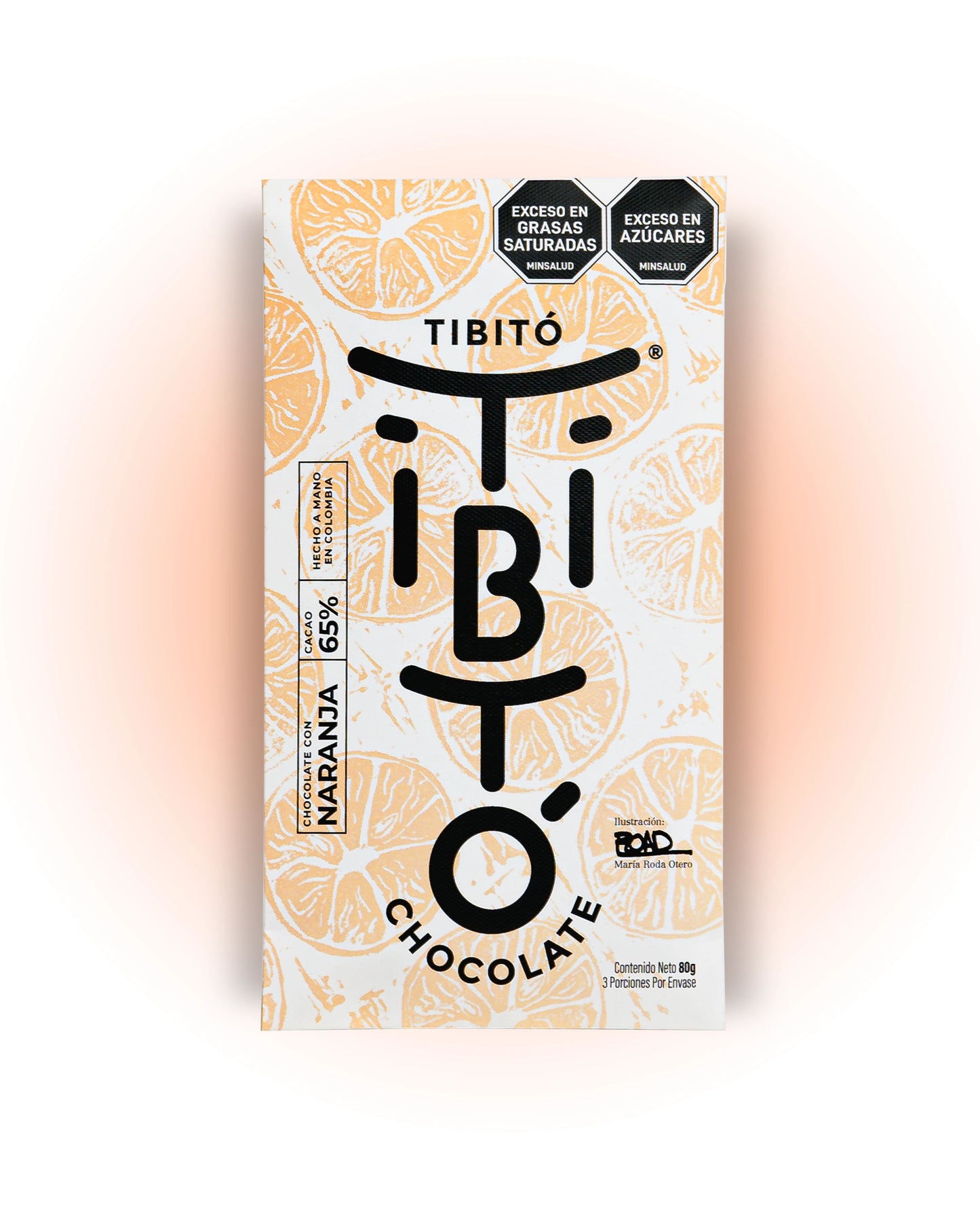 Tibitó Chocolate Semiamargo al 65% con Naranja