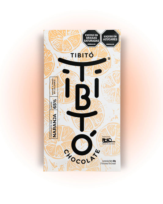 Tibitó Chocolate Semiamargo al 65% con Naranja