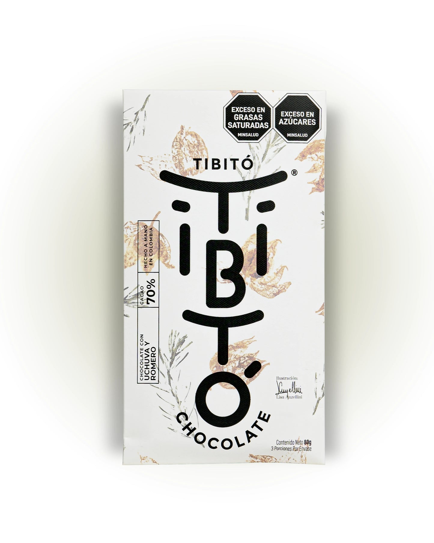 Tibitó Chocolate Oscuro al 70% con Uchuva y Romero